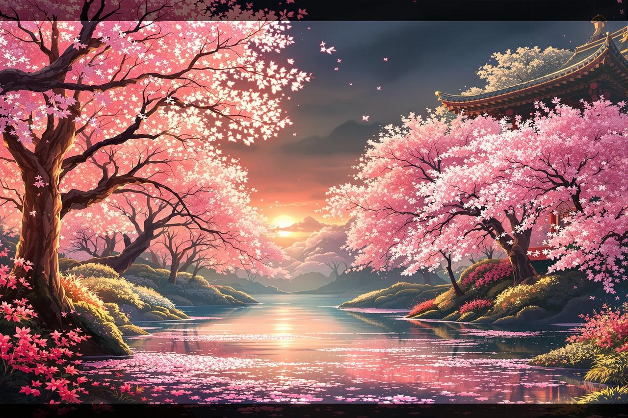 番茄段剧作品展示 - 花间绘梦师 — 场景美术
